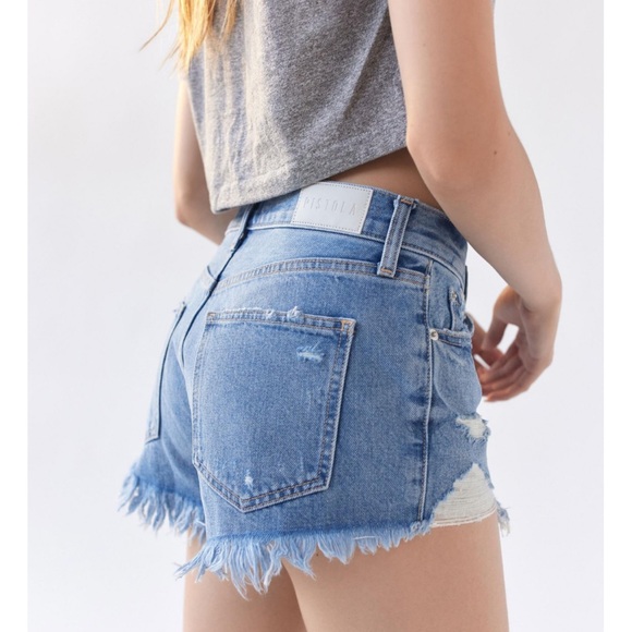 NWOT Urban Outfitters Pistola Gigi Low-Rise Cutoff Denim Shorts - Picture 2 of 5